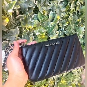 MK medium quilted wristlet